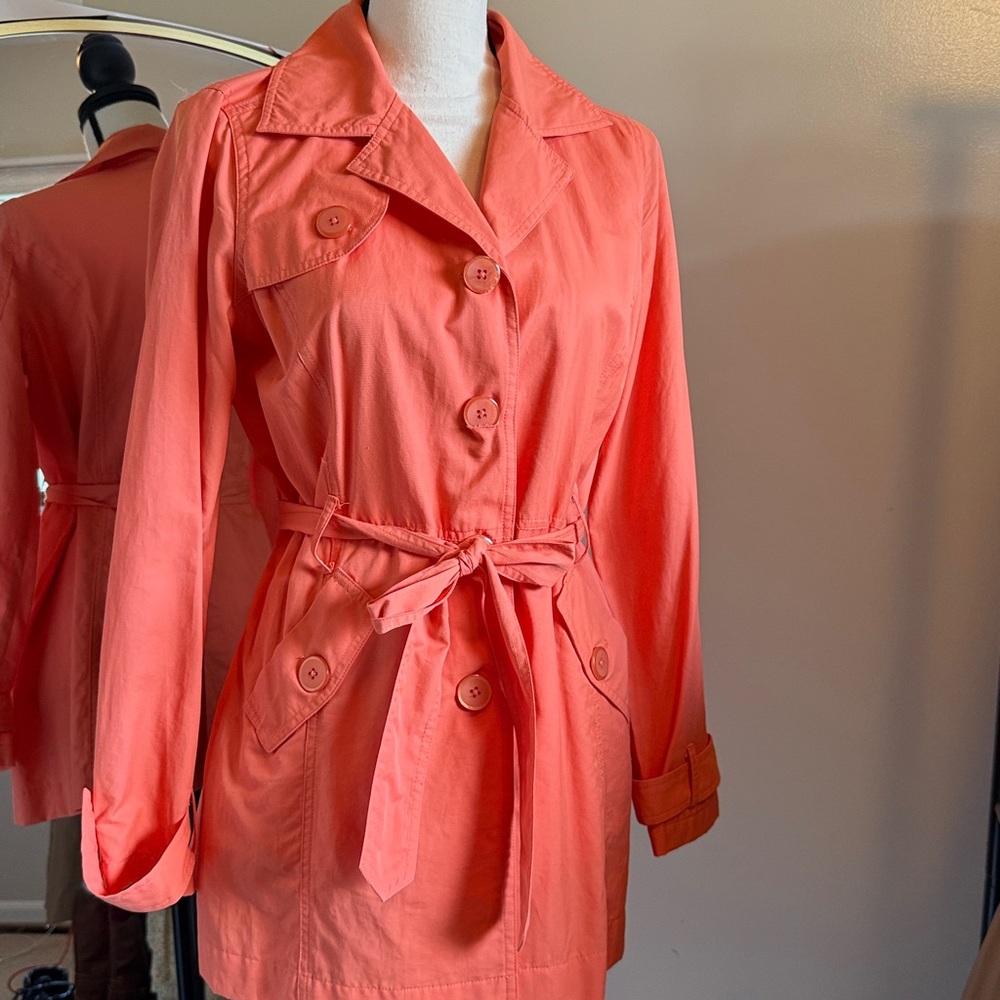Women Corals trench Lightweight Coat